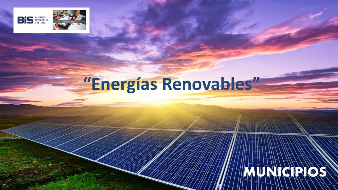 Energías Renovables: Oportunidades para Municipios